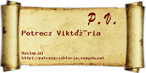 Petrecz Viktória névjegykártya