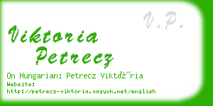 viktoria petrecz business card